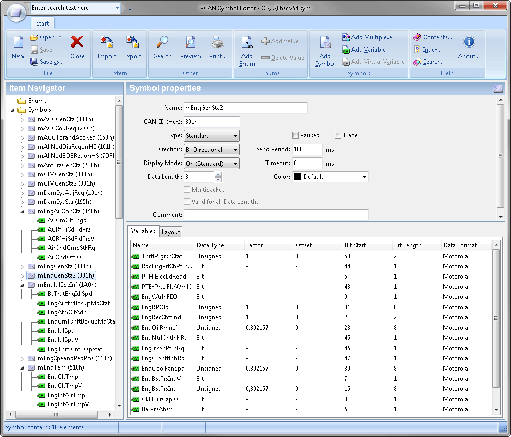 PCAN Symbol Editor